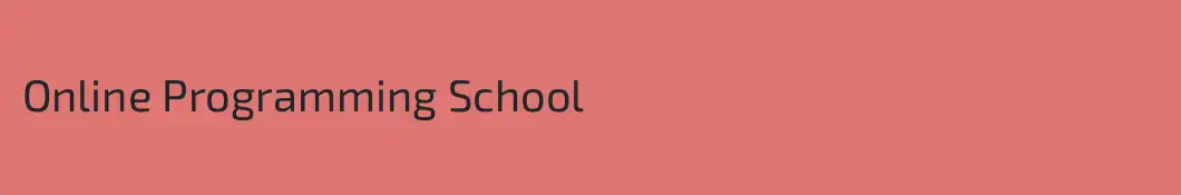 Online Programming School